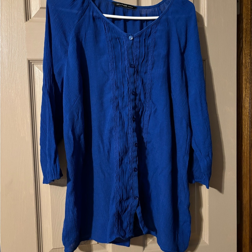 Zac and Rachel women’s size 3X gauze blouse